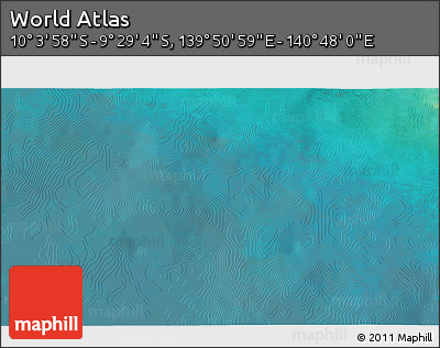 Satellite 3D Map of the Area around 9° 46' 31" S, 140° 19' 29" E