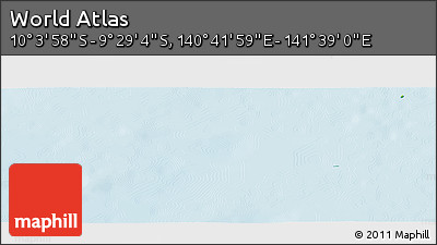 Physical Panoramic Map of the Area around 9° 46' 31" S, 141° 10' 30" E