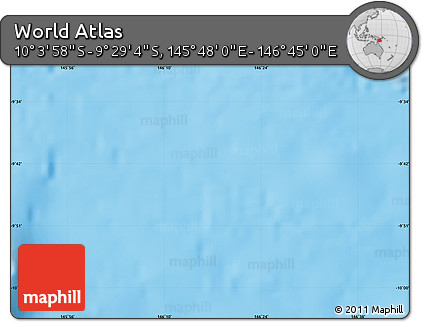Physical Map of the Area around 9° 46' 31" S, 146° 16' 30" E