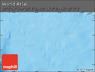 Physical Map of the Area around 9° 46' 31" S, 146° 16' 30" E