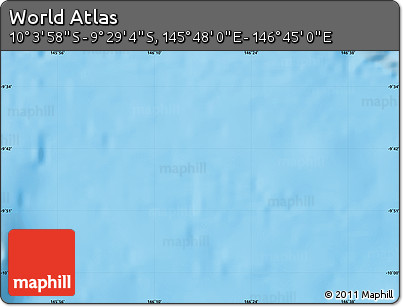 Physical Map of the Area around 9° 46' 31" S, 146° 16' 30" E