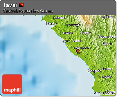 Physical 3D Map of Tavai