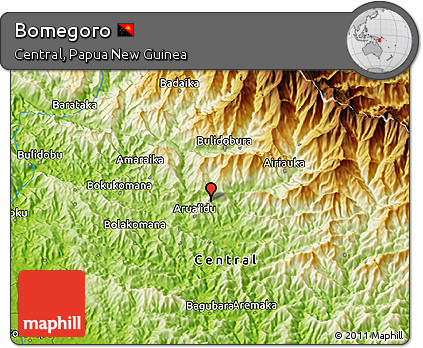 Physical 3D Map of Bomegoro