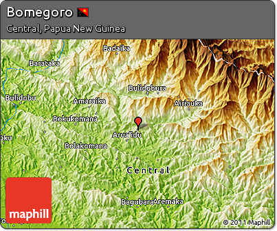 Physical 3D Map of Bomegoro