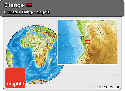 Physical Location Map of Diange