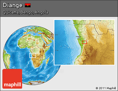 Physical Location Map of Diange