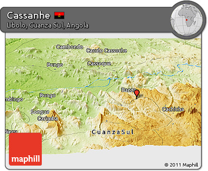 Physical Panoramic Map of Cassanhe