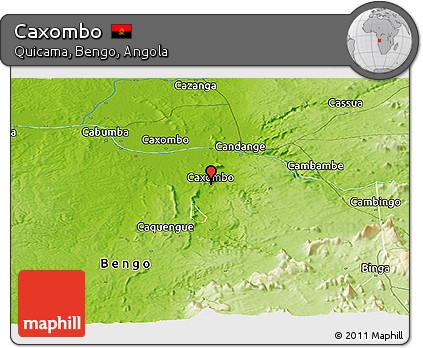 Physical Panoramic Map of Caxombo