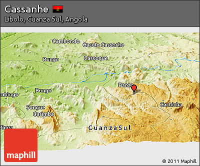 Physical Panoramic Map of Cassanhe