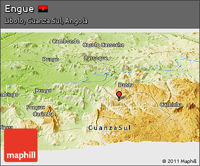 Physical Panoramic Map of Engue
