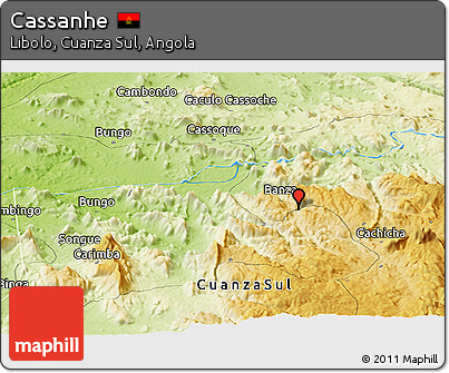 Physical Panoramic Map of Cassanhe