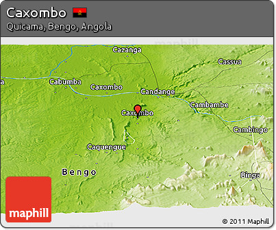 Physical Panoramic Map of Caxombo