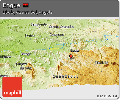 Physical Panoramic Map of Engue