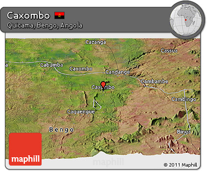 Satellite Panoramic Map of Caxombo