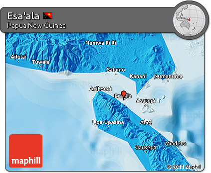 Political 3D Map of Esa'ala