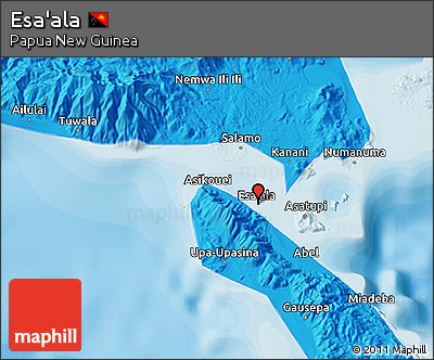 Political 3D Map of Esa'ala
