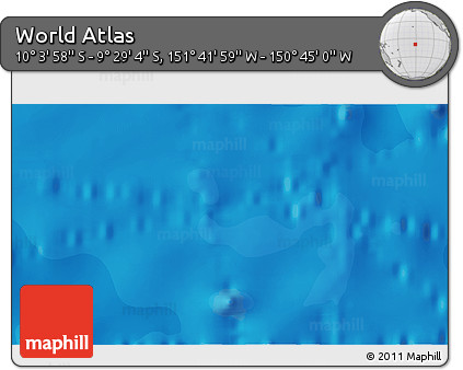 Political 3D Map of the Area around 9° 46' 31" S, 151° 13' 29" W
