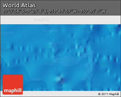 Political 3D Map of the Area around 9° 46' 31" S, 151° 13' 29" W