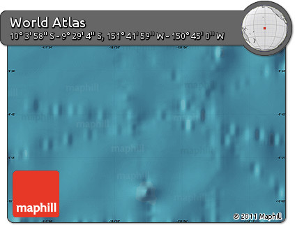 Satellite Map of the Area around 9° 46' 31" S, 151° 13' 29" W