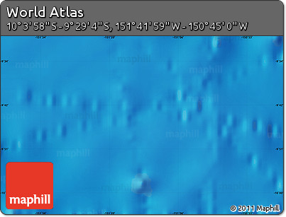 Shaded Relief Map of the Area around 9° 46' 31" S, 151° 13' 29" W
