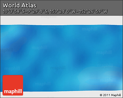Physical 3D Map of the Area around 9° 46' 31" S, 152° 55' 30" W
