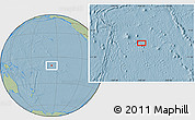 Savanna Style Location Map of the area around 9° 46' 31" S, 156° 19' 29" W, hill shading