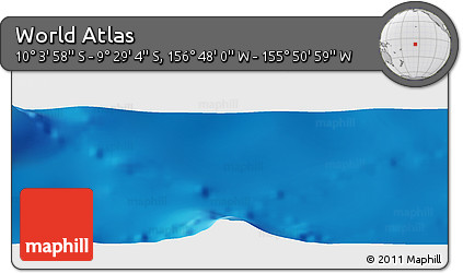 Shaded Relief Panoramic Map of the Area around 9° 46' 31" S, 156° 19' 29" W