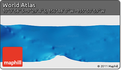 Shaded Relief Panoramic Map of the Area around 9° 46' 31" S, 156° 19' 29" W