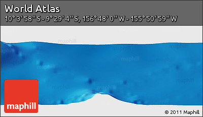 Shaded Relief Panoramic Map of the Area around 9° 46' 31" S, 156° 19' 29" W