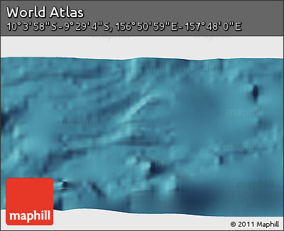 Satellite 3D Map of the Area around 9° 46' 31" S, 157° 19' 29" E