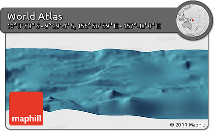 Satellite Panoramic Map of the Area around 9° 46' 31" S, 157° 19' 29" E