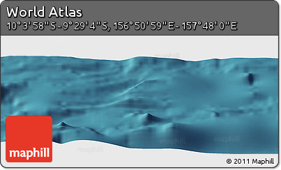 Satellite Panoramic Map of the Area around 9° 46' 31" S, 157° 19' 29" E