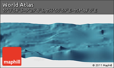 Satellite Panoramic Map of the Area around 9° 46' 31" S, 157° 19' 29" E