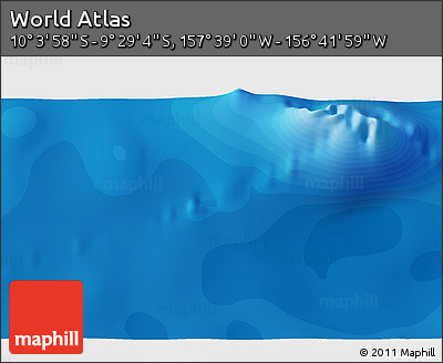 Political 3D Map of the Area around 9° 46' 31" S, 157° 10' 30" W