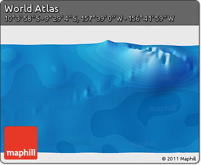 Political 3D Map of the Area around 9° 46' 31" S, 157° 10' 30" W