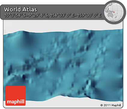 Satellite 3D Map of the Area around 9° 46' 31" S, 159° 1' 30" E