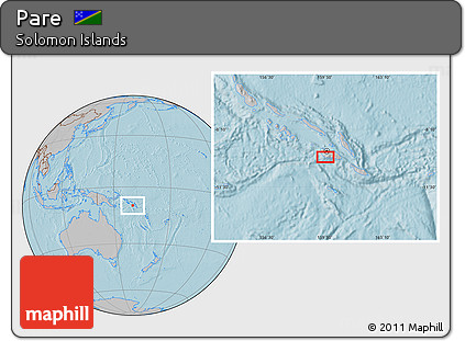 Gray Location Map of Pare, hill shading