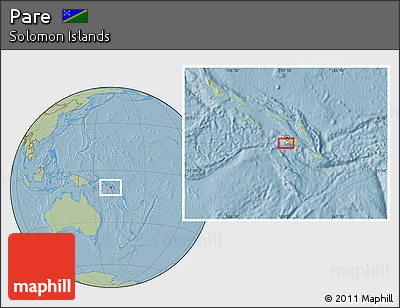 Savanna Style Location Map of Pare, hill shading