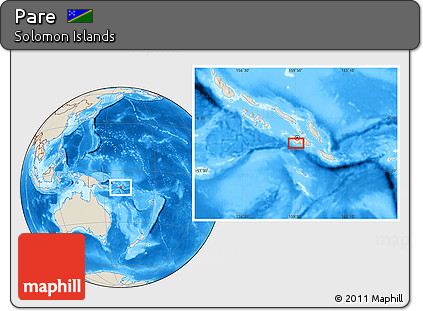 Shaded Relief Location Map of Pare