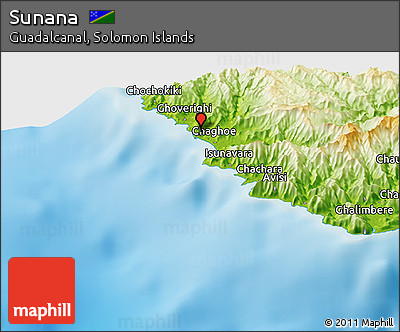 Physical Panoramic Map of Sunana