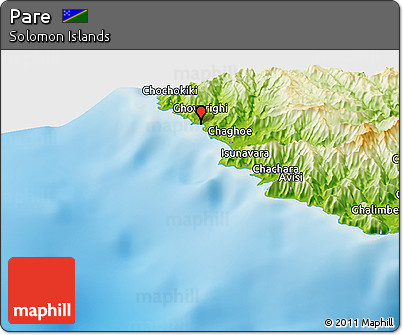 Physical Panoramic Map of Pare