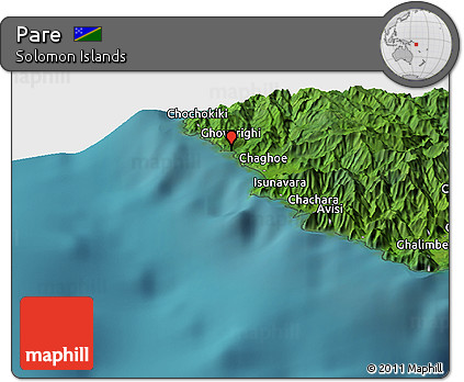 Satellite Panoramic Map of Pare