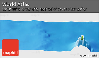 Physical Panoramic Map of the Area around 9° 46' 31" S, 161° 25' 30" W