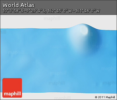 Physical 3D Map of the Area around 9° 46' 31" S, 162° 16' 30" W