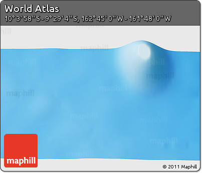 Physical 3D Map of the Area around 9° 46' 31" S, 162° 16' 30" W
