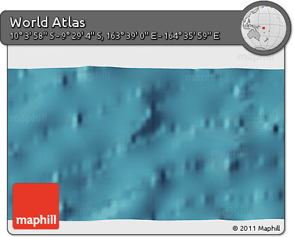 Satellite 3D Map of the Area around 9° 46' 31" S, 164° 7' 30" E
