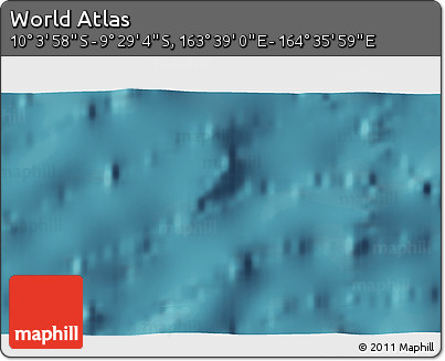 Satellite 3D Map of the Area around 9° 46' 31" S, 164° 7' 30" E