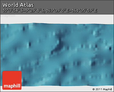 Satellite 3D Map of the Area around 9° 46' 31" S, 164° 7' 30" E