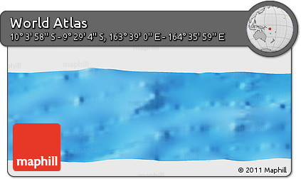 Physical Panoramic Map of the Area around 9° 46' 31" S, 164° 7' 30" E