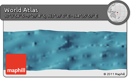 Satellite Panoramic Map of the Area around 9° 46' 31" S, 164° 7' 30" E